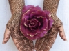 Stefanie mehndi palms flower2